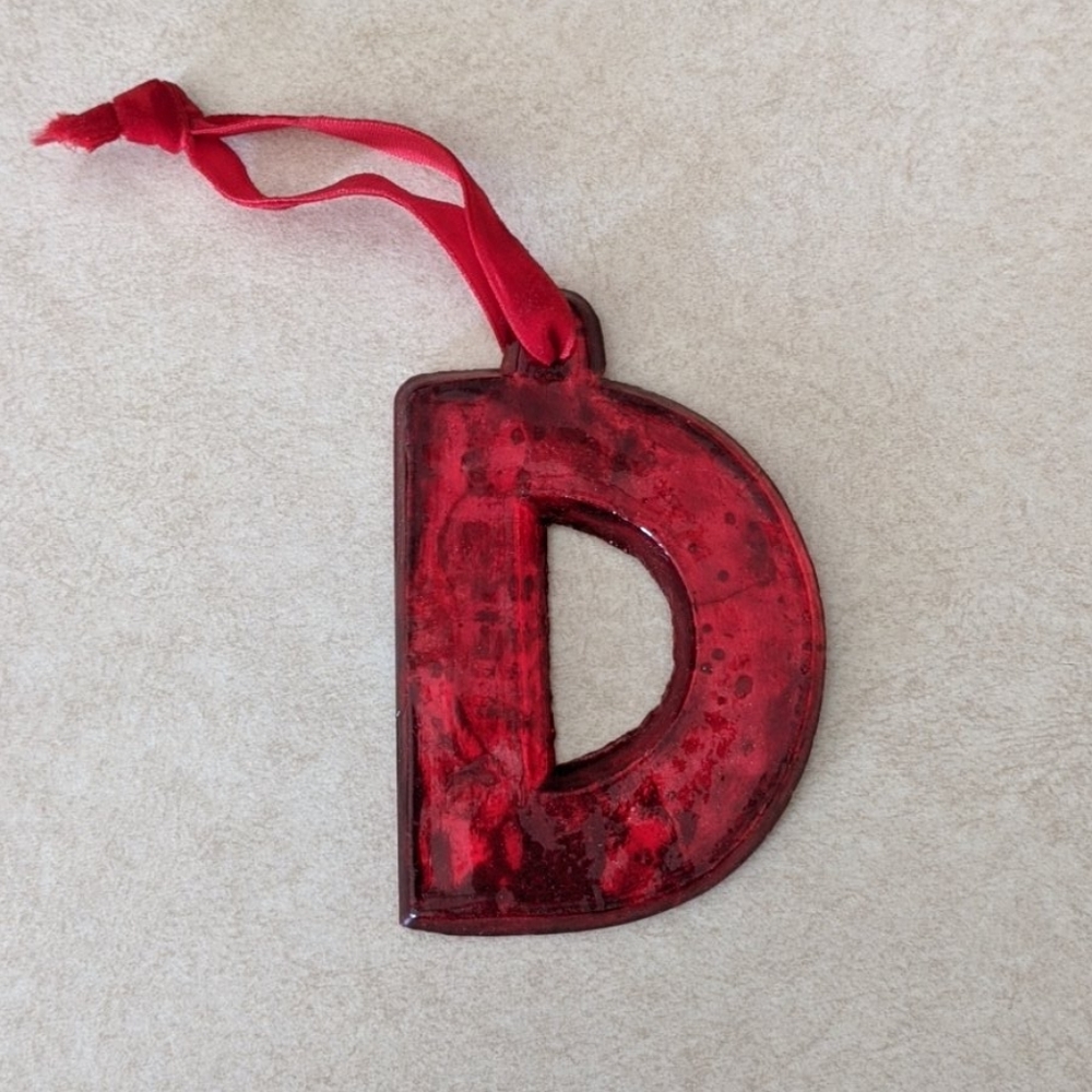 Red Letters with Red Velvet Loops - Picture 3 of 8